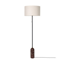 Gubi Gravity Floor Lamp Maroon Marble Canvas