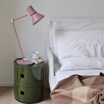 Anglepoise Type 80 Desk Lamp Rose Pink at Bedside