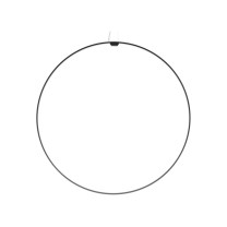 Panzeri Zero Round Vertical LED Pendant 100 Black