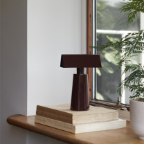 &Tradition Caret Portable Table Lamp Burgundy on Window