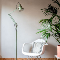 Anglepoise Original 1227 Floor Lamp National Trust Sage Green Beside Chair