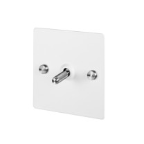 Buster + Punch 1G Toggle Switch - White/Steel