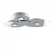 Lodes Bugia LED Ceiling Light - Triple, Chrome