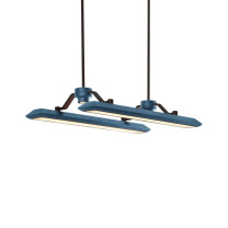 Bert Frank Rinato LED Linear Pendant Dark Bronze Blue