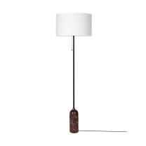 Gubi Gravity Floor Lamp Maroon Marble White
