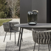 Brokis Knot Portable LED Lamp Large Smoke Grey & Matt Black