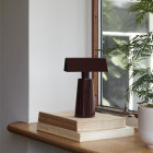 &Tradition Caret Portable Table Lamp Burgundy on Window