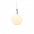 Buster + Punch Forked Glass Globe Pendant Large Opal Glass Steel