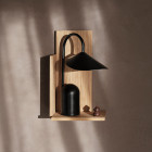  Ferm Living Arum LED Portable Lamp Black on Wall Shelf