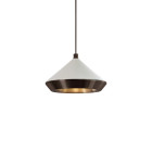 Bert Frank Shear Pendant XL Dark Bronze White
