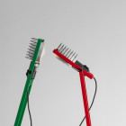 Artemide Sintesi Table Lamp Green and Red