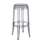 Kartell Charles Ghost Stool - Large, Smoke Grey