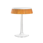 Flos Bon Jour LED Table - Matt White, Rattan Crown