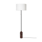 Gubi Gravity Floor Lamp Maroon Marble White