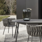 Brokis Knot Portable LED Lamp Large Smoke Grey & Matt Black