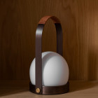 Bronzed Brass Audo Copenhagen Carrie Leather LED Portable Lamp