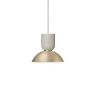 Ferm Living Collect Brass Pendant Hoop Bell Grey