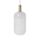 Ferm Living Collect Low Socket Pendant Glass Tall Brass Casca
