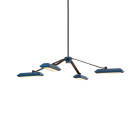 Bert Frank Rinato LED Chandelier 4 Dark Bronze Blue