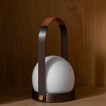 Bronzed Brass Audo Copenhagen Carrie Leather LED Portable Lamp