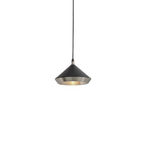 Bert Frank Shear Pendant Satin Nickel Black