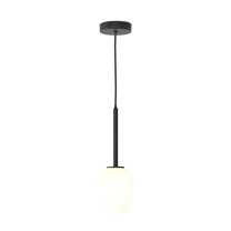 Astro Tacoma Pendant Matt Black Tacoma Tulip White