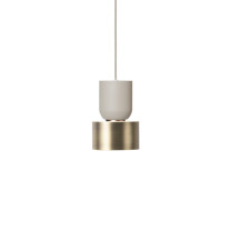 Ferm Living Collect Brass Pendant Disc Bell Grey