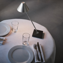 Santa & Cole Gira Mini Portable Lamp Natural Aluminium