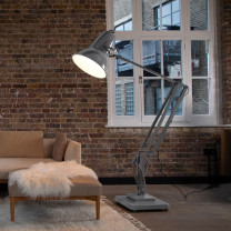 Anglepoise Original 1227 Giant Floor Lamp Grey Beside Sofa