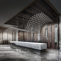 Lodes Rain LED Pendant Black Cluster