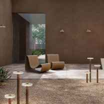 Panzeri Venexia LED Floor Lamp Lifestyle Courtyard
