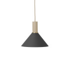 Ferm Living Collect Low Socket Pendant Cone Cashmere Black