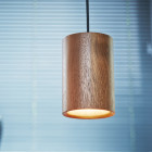Case Solid Cylinder Pendant Walnut in Home