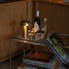 &Tradition Como Table Lamp Gold on Drinks Trolley