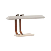 Bert Frank Rinato LED Table Lamp Satin Nickel White