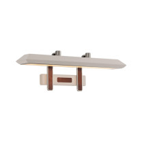 Bert Frank Rinato LED Long Wall Light Satin Nickel White