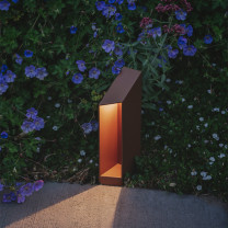 Marset Domus LED Bollard Lifestyle Flowerbed