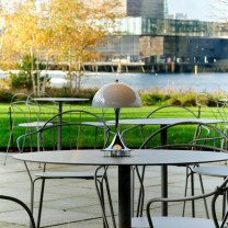 Louis Poulsen Panthella Originals 160 V3 LED Portable Lamp Lifestyle Outdoor Dining