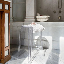 Small Transparent Kartell Charles Ghost Stool