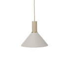 Ferm Living Collect Low Socket Pendant Cone Cashmere Grey