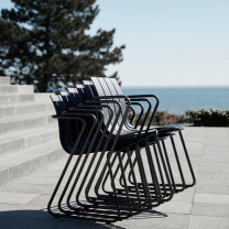 Mater Ocean Chair Lifestyle Outdoor Stacked