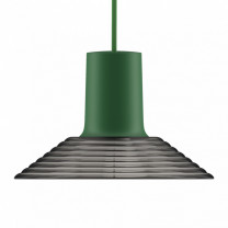 Zero Compose Pendant with Glass Shade Large Green Grey