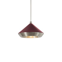Bert Frank Shear Pendant XL Satin Nickel Oxblood