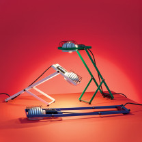 Artemide Sintesi Table Lamp Blue, White, and Green