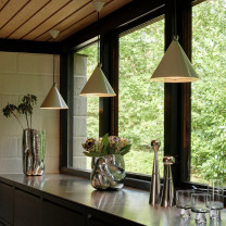 Tom Dixon Pose Pendant Multiples Above Kitchen Island