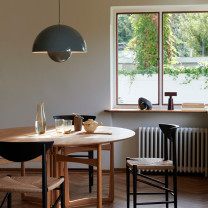 Stone Blue Flowerpot VP2 Pendant in Kitchen