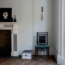 Graphite & Brass Buster + Punch Hooked Nude Wall Light