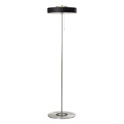 Bert Frank Revolve Stem Floor Lamp Satin Nickel Black
