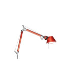 Artemide Tolomeo Micro Table Lamp Clamp Anodised Red