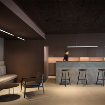 Marset Ambrosia LED Suspension Light Lifestyle Barstools